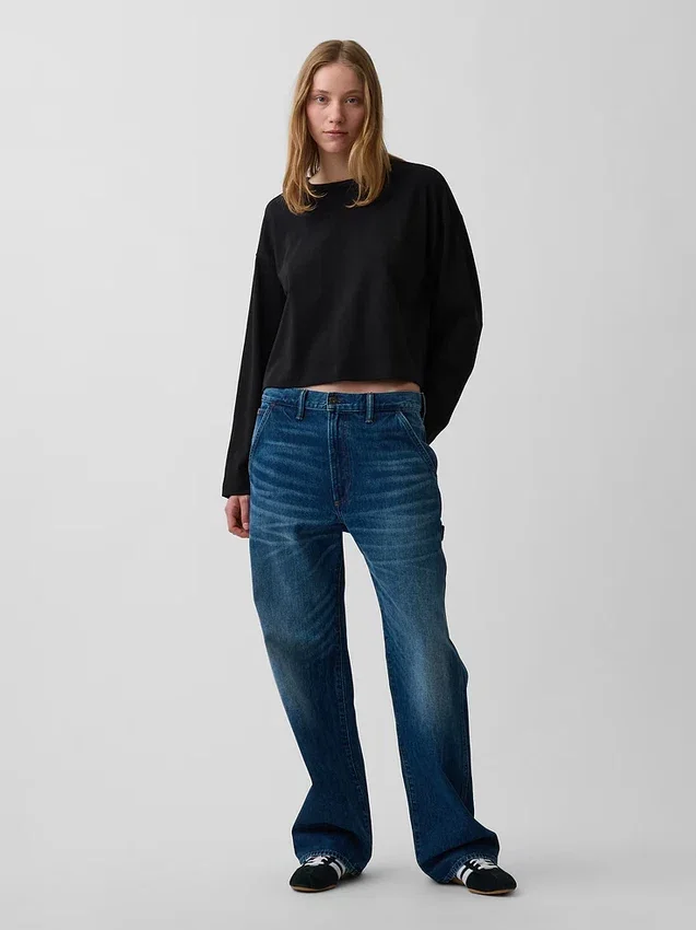 Camiseta oversize corta de punto