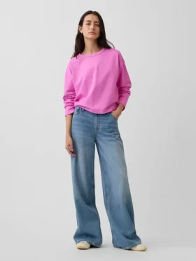 Camiseta oversize corta de punto