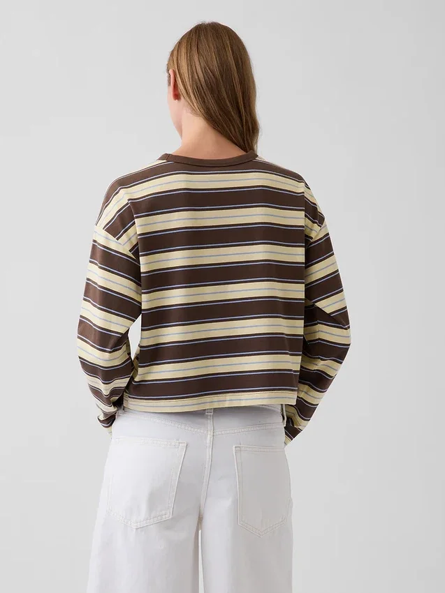 Camiseta oversize corta de punto