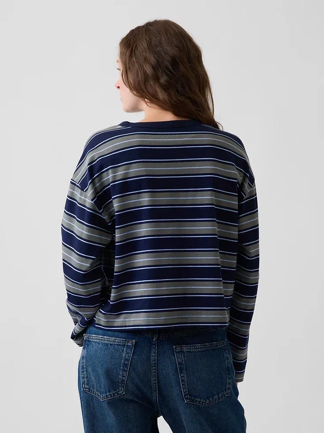 Camiseta oversize corta de punto