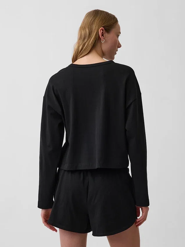 Camiseta oversize corta de punto