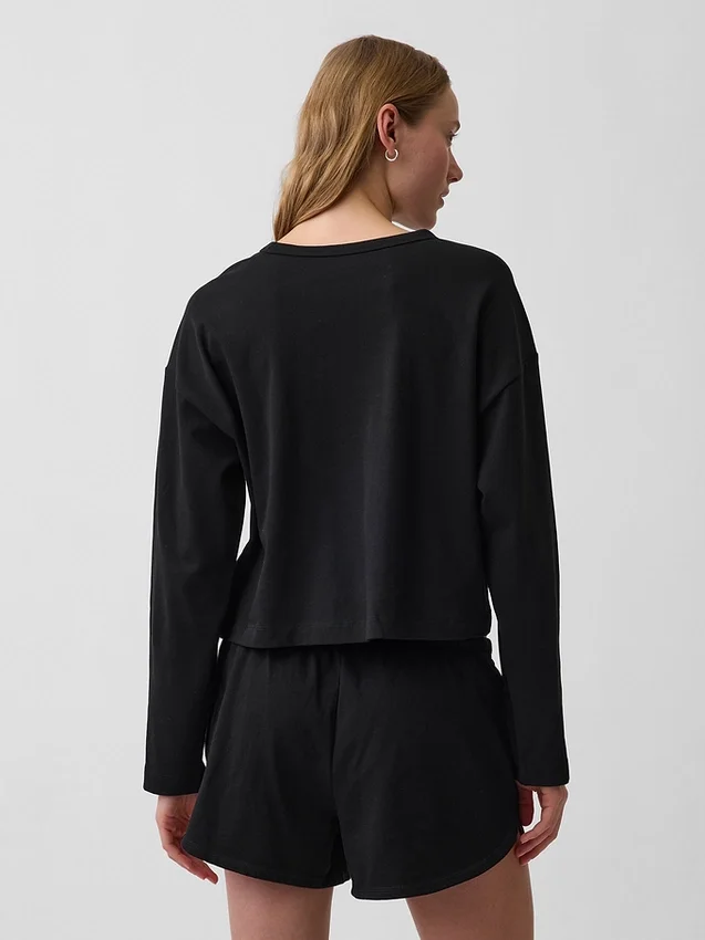Camiseta oversize corta de punto