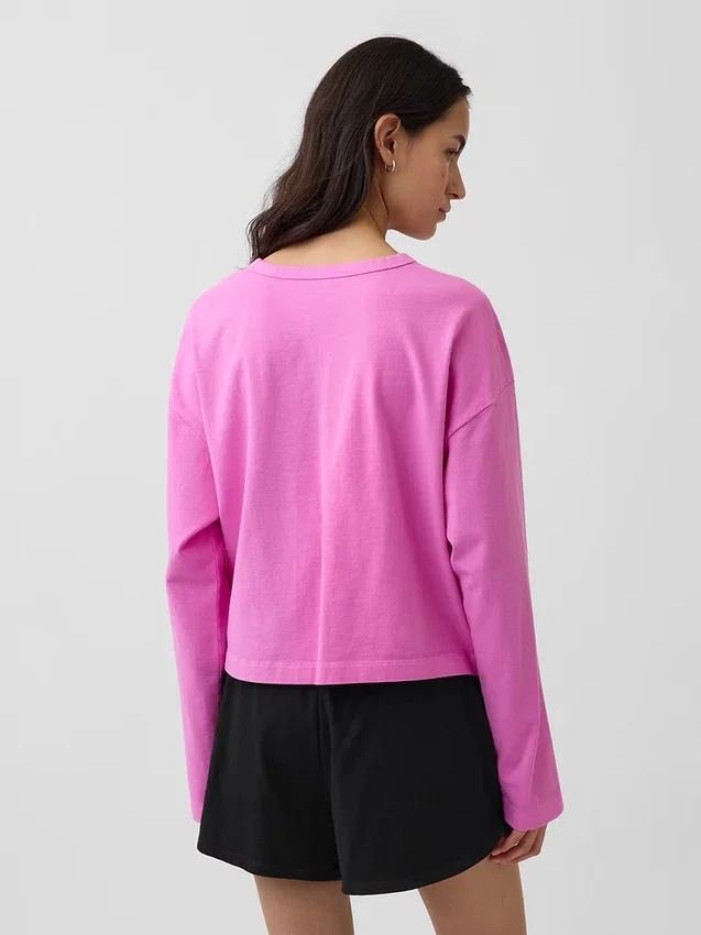 Camiseta oversize corta de punto