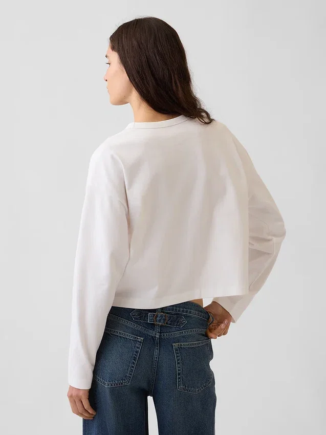 Camiseta oversize corta de punto