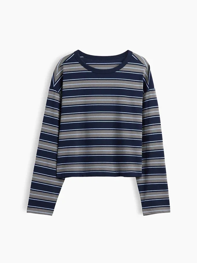 Camiseta oversize corta de punto