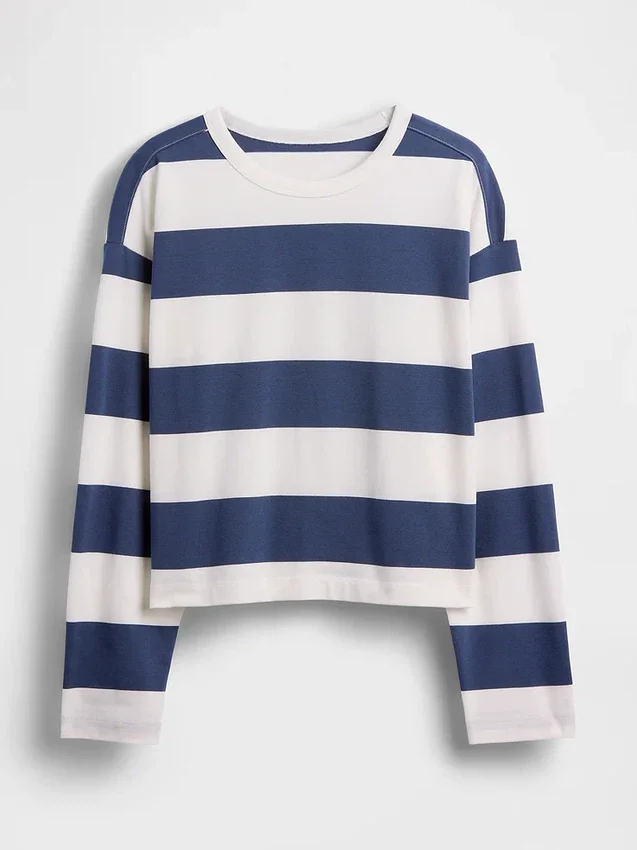 Camiseta oversize corta de punto