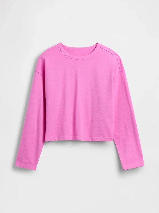 Camiseta oversize corta de punto