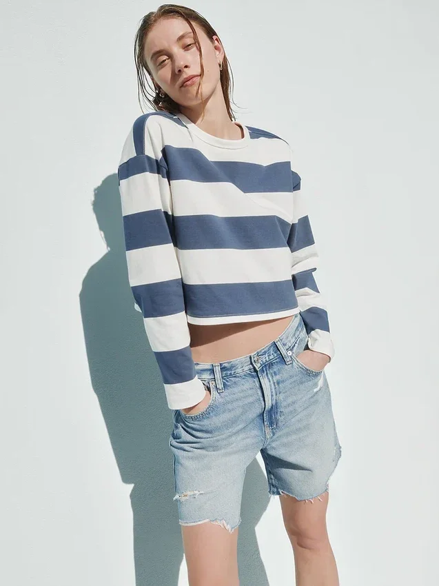 Camiseta oversize corta de punto