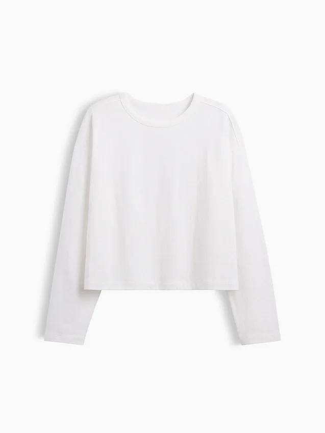 Camiseta oversize corta de punto