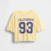 Camiseta oversize de corte cuadrado con logotipos de estados para niños