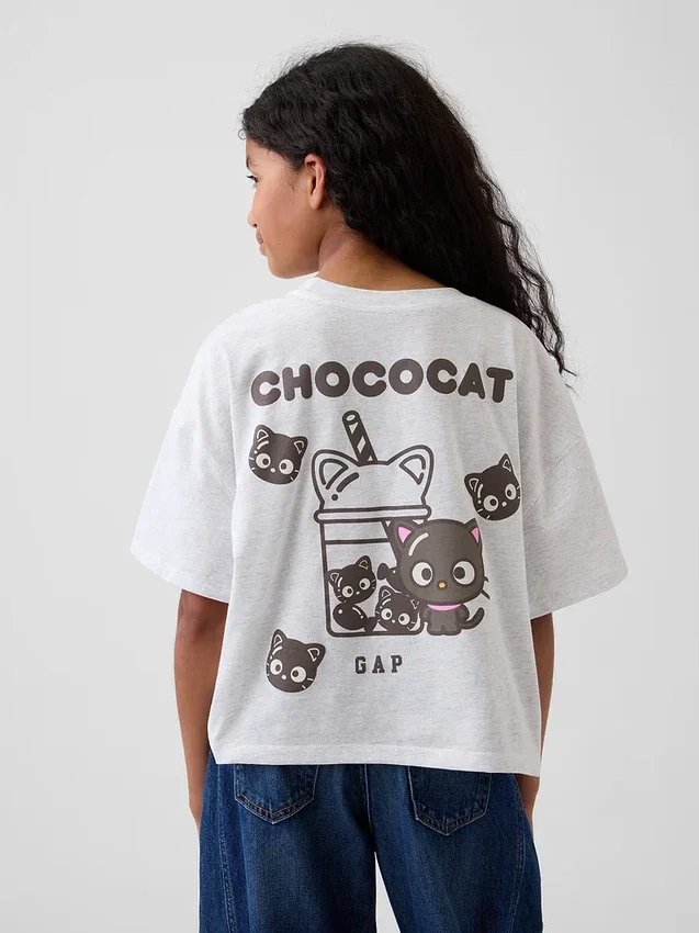 Camiseta oversize de corte cuadrado de Hello Kitty para niños