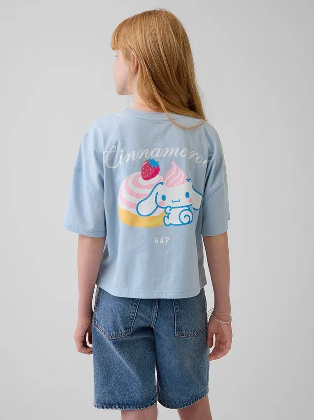 Camiseta oversize de corte cuadrado de Hello Kitty para niños