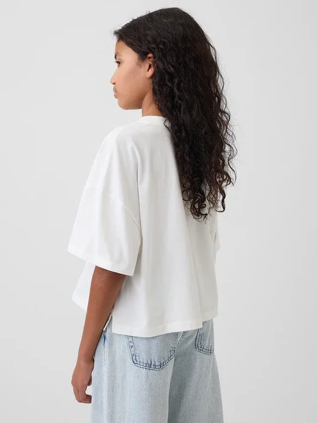Camiseta oversize de corte cuadrado para niños