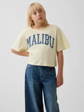 Camiseta oversize de cuello ancho para niño