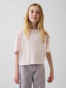 Camiseta oversize de cuello ancho para niño