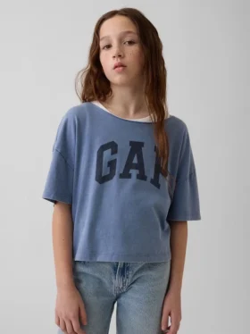 Camiseta oversize de cuello ancho para niño