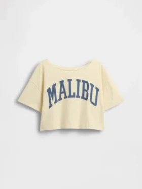 Camiseta oversize de cuello ancho para niño