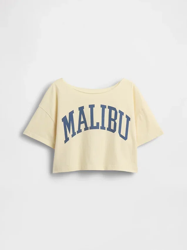 Camiseta oversize de cuello ancho para niño