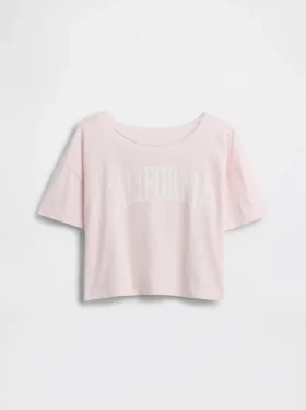 Camiseta oversize de cuello ancho para niño