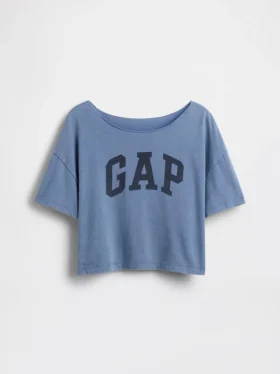 Camiseta oversize de cuello ancho para niño