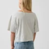 Camiseta oversize de cuello ancho para niño