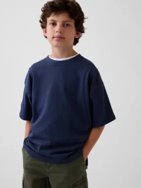 Camiseta oversize de peso grueso para niños
