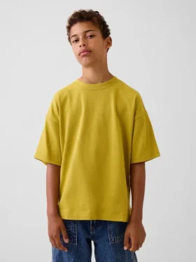 Camiseta oversize de peso grueso para niños