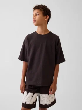 Camiseta oversize de peso grueso para niños