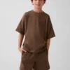 Camiseta oversize de peso grueso para niños