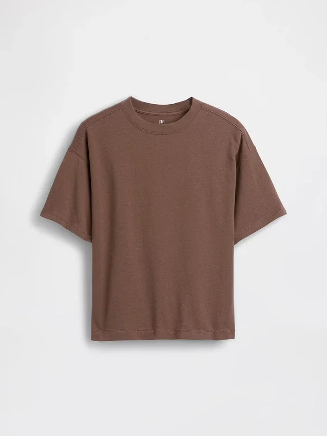 Camiseta oversize de peso grueso para niños