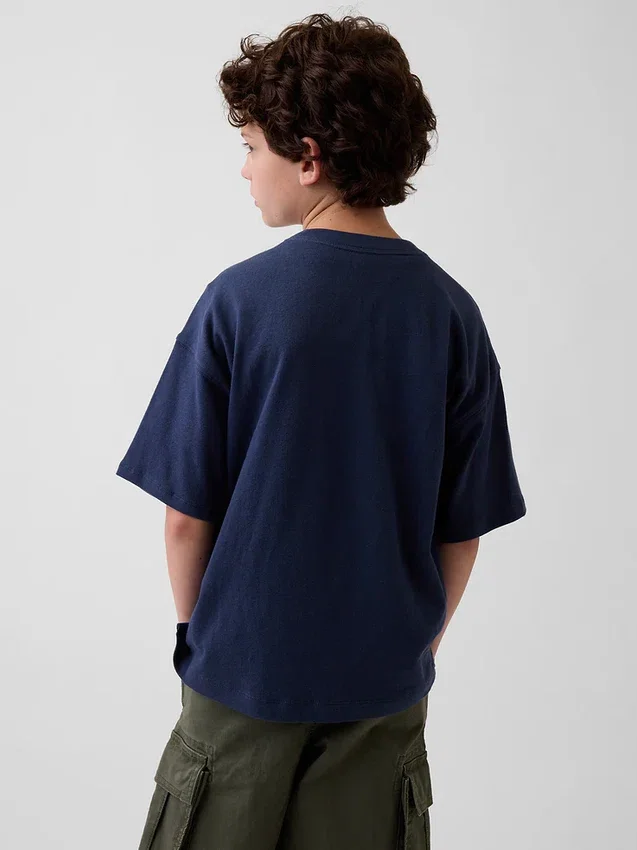 Camiseta oversize de peso grueso para niños