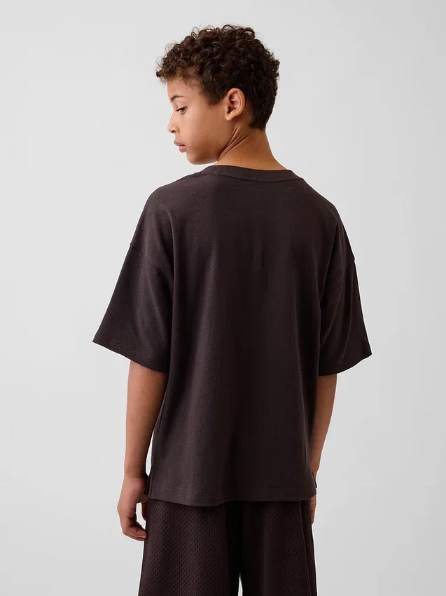Camiseta oversize de peso grueso para niños