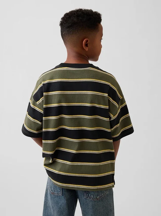 Camiseta oversize de peso grueso para niños