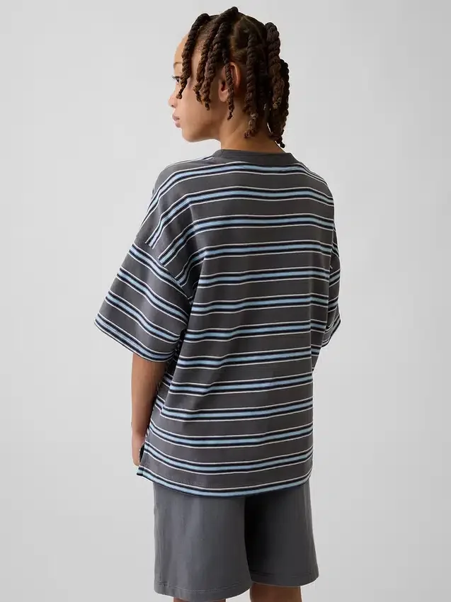 Camiseta oversize de peso grueso para niños