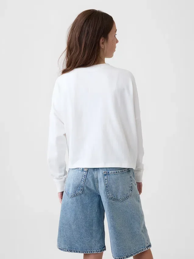 Camiseta oversize de peso grueso para niños
