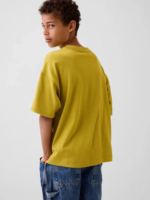 Camiseta oversize de peso grueso para niños