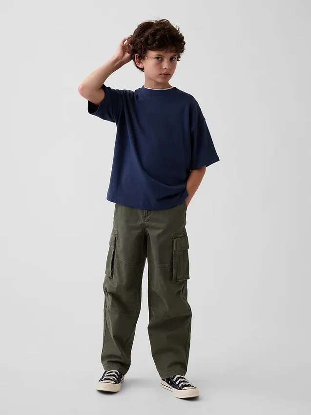 Camiseta oversize de peso grueso para niños