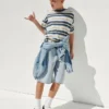 Camiseta oversize de peso grueso para niños