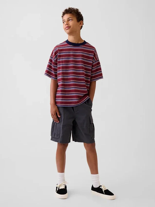 Camiseta oversize de peso grueso para niños
