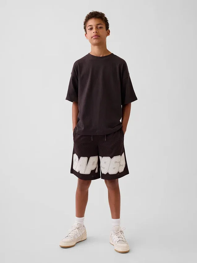 Camiseta oversize de peso grueso para niños