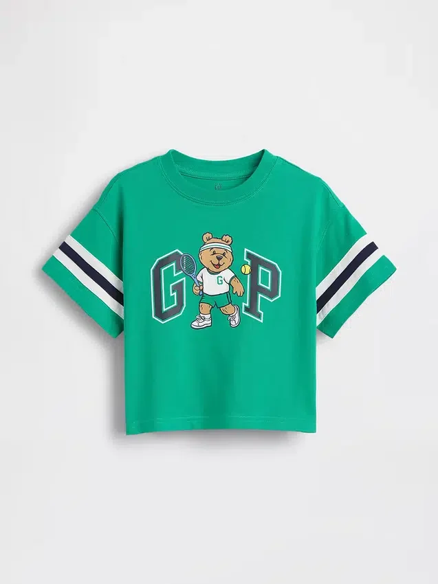 Camiseta oversize para bebés y niños con logotipo gráfico de Brannan Bear Varsity