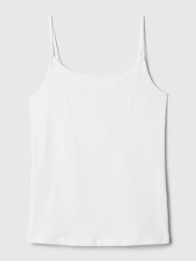 Camiseta sin mangas básica de punto tupido