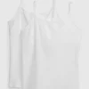 Camiseta sin mangas básica para niña (pack de 2)