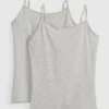 Camiseta sin mangas básica para niña (pack de 2)