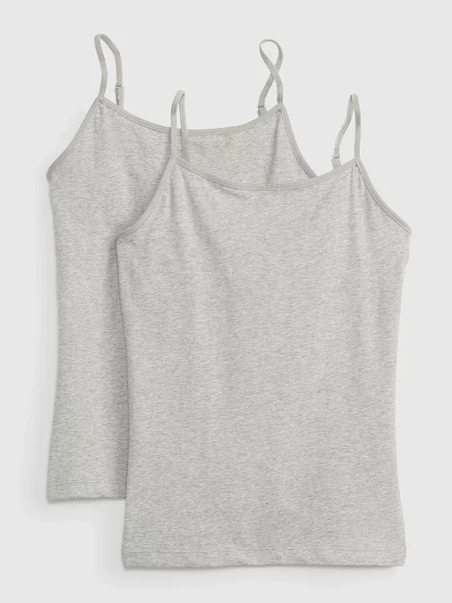 Camiseta sin mangas básica para niña (pack de 2)