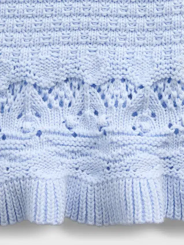 Camiseta sin mangas con bordes festoneados de ganchillo para bebés y niños