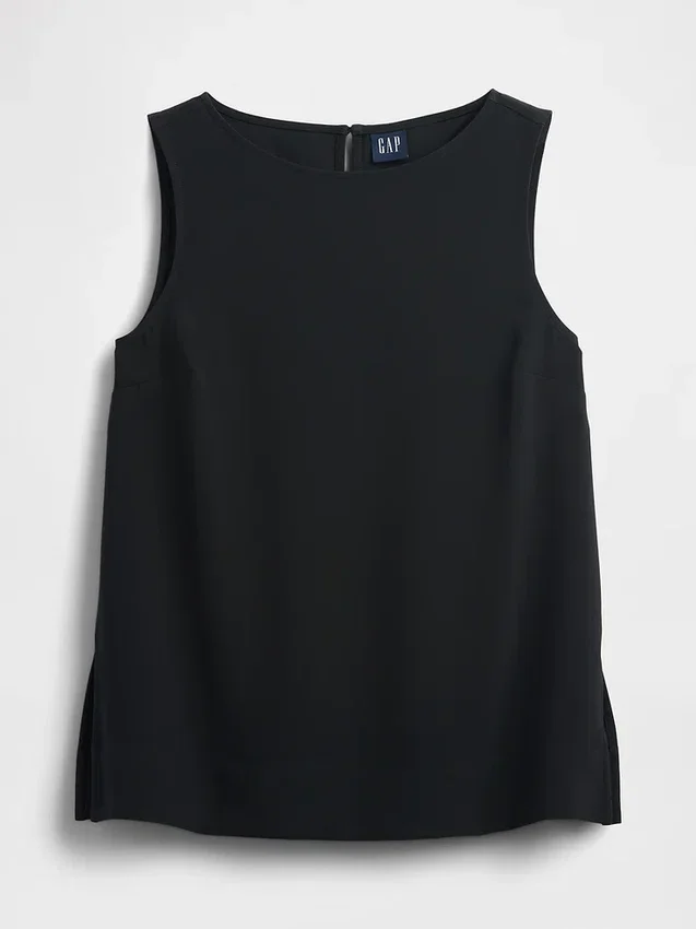 Camiseta sin mangas con cuello barco