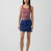 Camiseta sin mangas con cuello redondeado acanalado