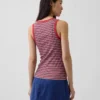 Camiseta sin mangas con cuello redondeado acanalado