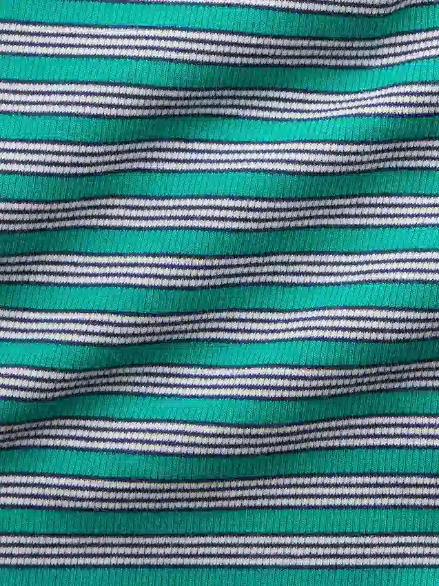 Camiseta sin mangas con cuello redondeado acanalado